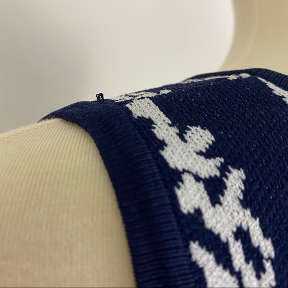 Romeo & Juliet Couture Navy White Knit Fit & Flare Mini Dress - Picture 8 of 10